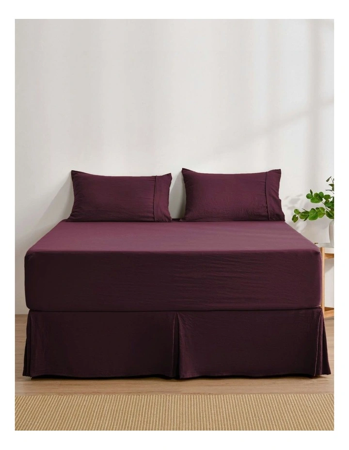 Superfine Washed Microfibre Pleated Valance in Cherry image 6