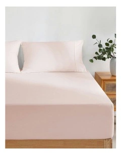Superfine Washed Microfibre Combo Fitted Sheet Set in Blush Pink
