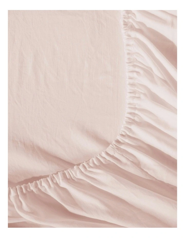 Superfine Washed Microfibre Combo Fitted Sheet Set in Blush Pink image 5