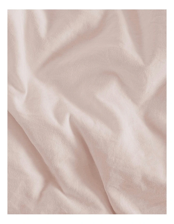 Superfine Washed Microfibre Combo Fitted Sheet Set in Blush Pink image 6