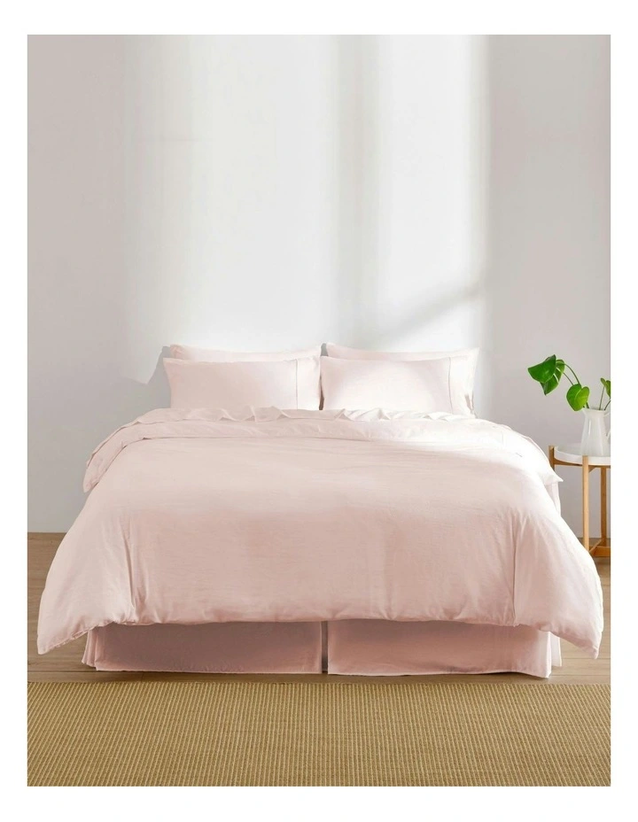 Superfine Washed Microfibre Pleated Valance in Blush Pink image 7