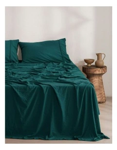 Superfine Washed Microfibre Sheet Set in Teal
