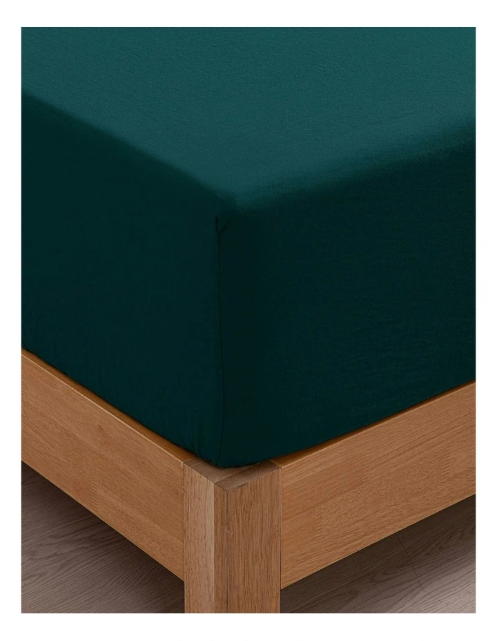Superfine Washed Microfibre Sheet Set in Teal image 3