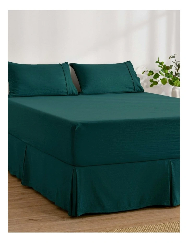 Superfine Washed Microfibre Pleated Valance in Teal image 2