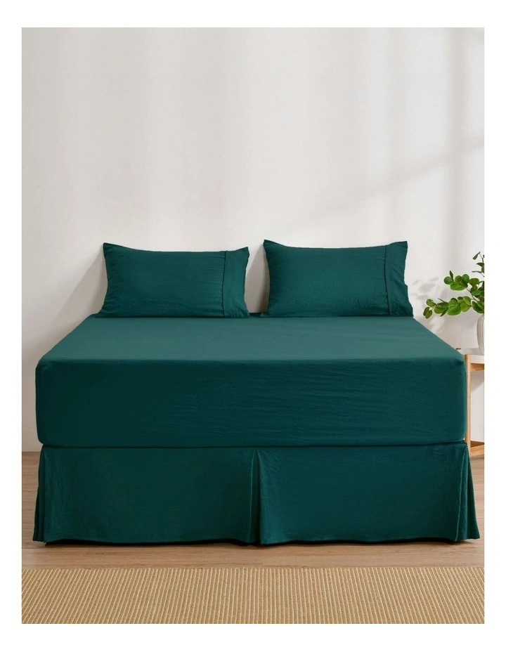 Superfine Washed Microfibre Pleated Valance in Teal image 6