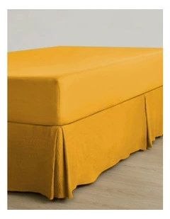 Superfine Washed Microfibre Pleated Valance in Mustard