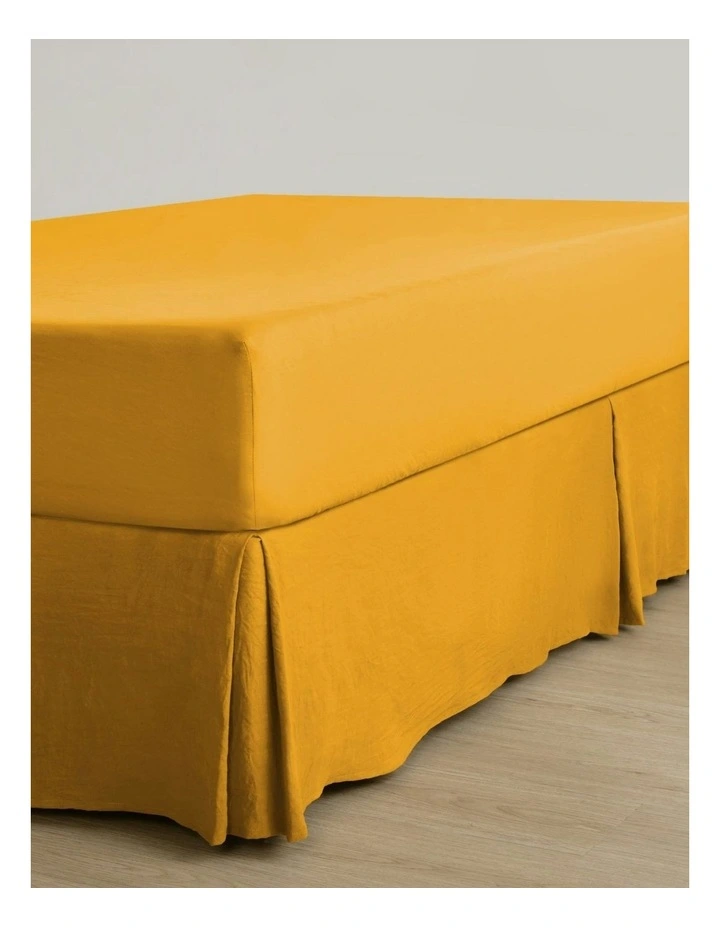 Superfine Washed Microfibre Pleated Valance in Mustard image 1