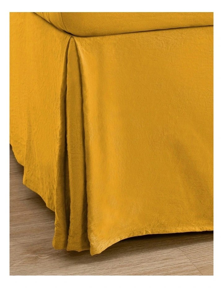 Superfine Washed Microfibre Pleated Valance in Mustard image 3
