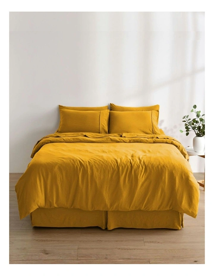 Superfine Washed Microfibre Pleated Valance in Mustard image 7