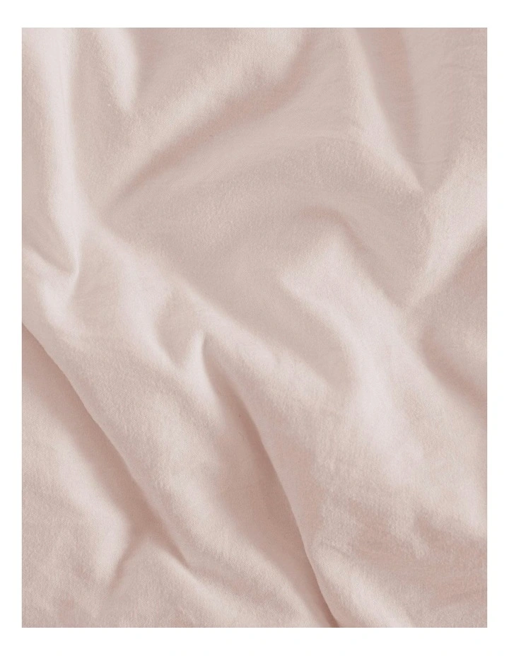 Superfine Washed Microfibre Quilt Cover Set in Blush Pink image 3