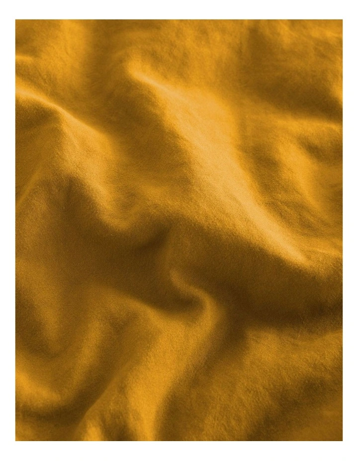 Superfine Washed Microfibre Quilt Cover Set in Mustard image 3