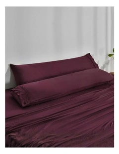 Superfine Washed Microfibre Body Pillowcase Twin Pack in Cherry