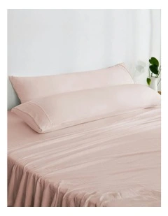 Superfine Washed Microfibre Body Pillowcase Twin Pack in Blush Pink