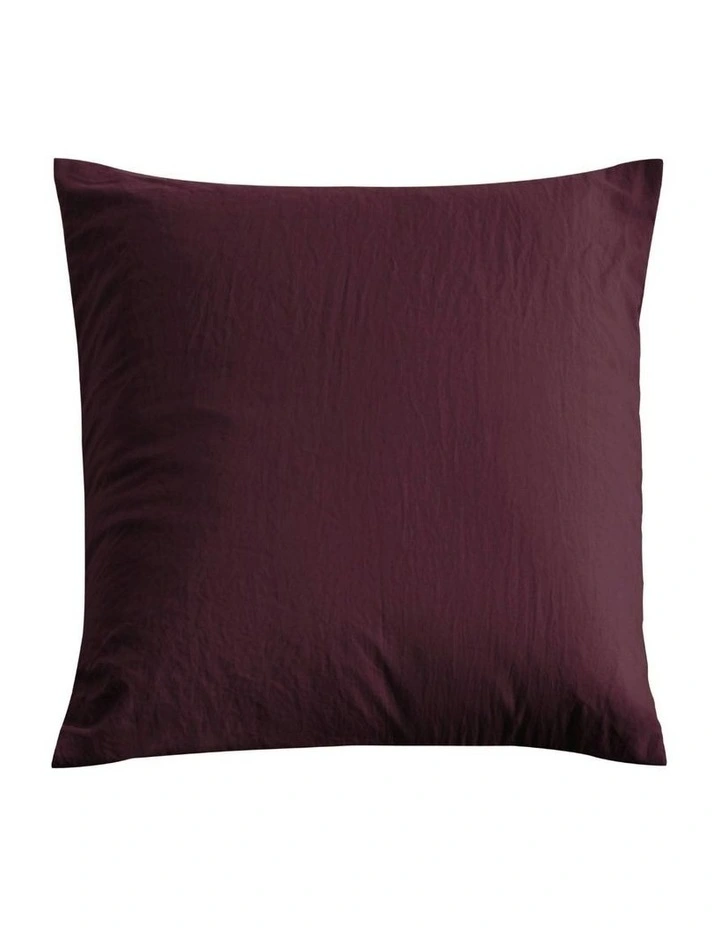 Superfine Washed Microfibre European Pillowcase in Cherry image 5