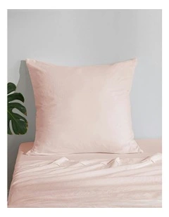 Superfine Washed Microfibre European Pillowcase in Blush Pink