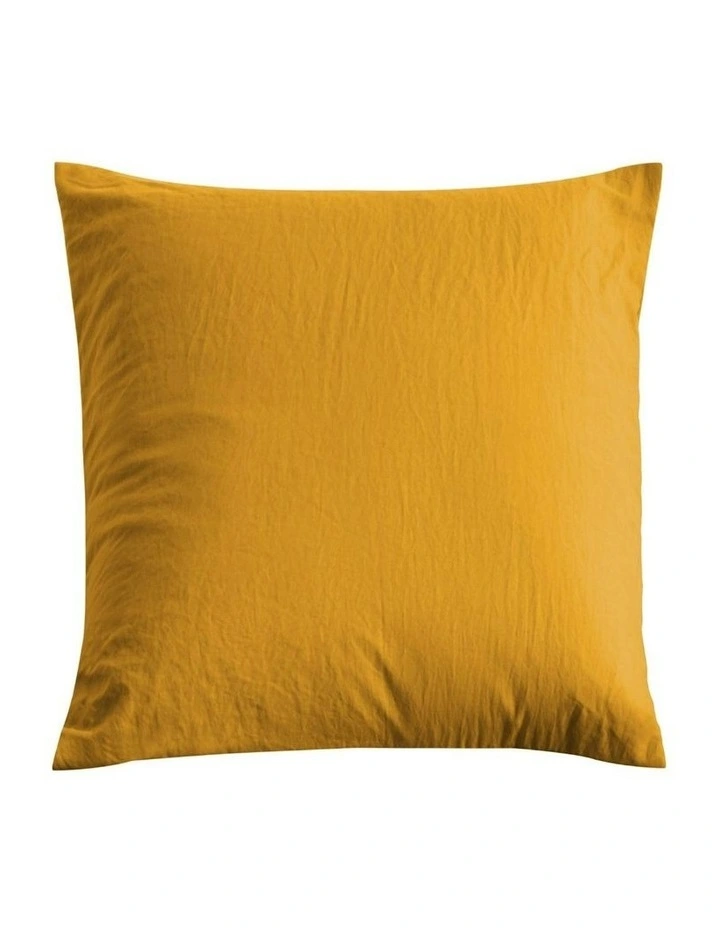 Superfine Washed Microfibre European Pillowcase in Mustard image 5