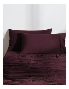 Superfine Washed Microfibre King Pillowcase Twin Pack in Cherry