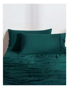 Superfine Washed Microfibre King Pillowcase Twin Pack in Teal