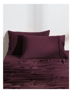 Superfine Washed Microfibre Standard Pillowcase Twin Pack in Cherry