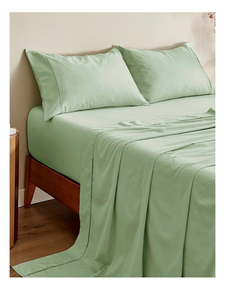 Bamboo Cotton Sateen Sheet Set 400TC in Sage image 1