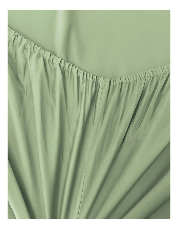 Bamboo Cotton Sateen Sheet Set 400TC in Sage image 3
