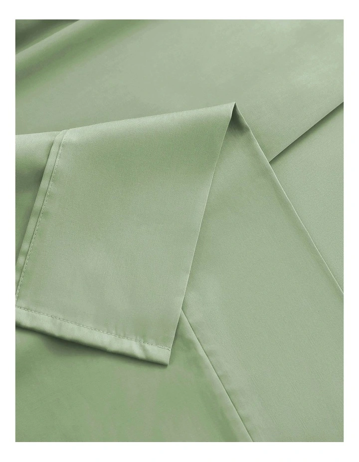 Bamboo Cotton Sateen Sheet Set 400TC in Sage image 4