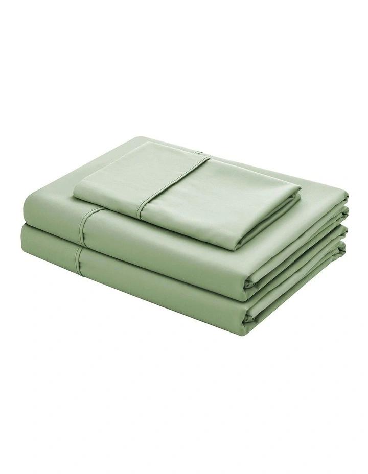 Bamboo Cotton Sateen Sheet Set 400TC in Sage image 5