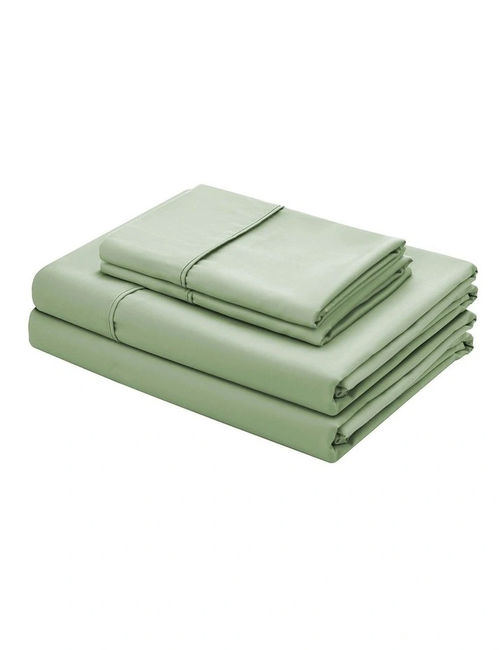 Bamboo Cotton Sateen Sheet Set 400TC in Sage image 6