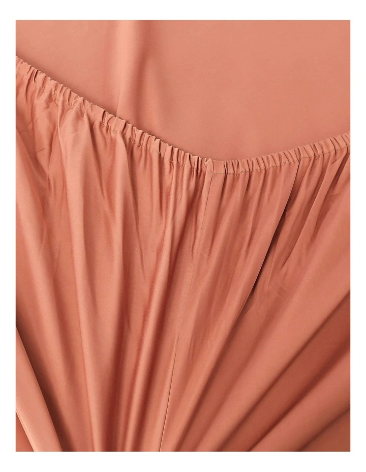 Bamboo Cotton Sateen Sheet Set 400TC in Clay image 3