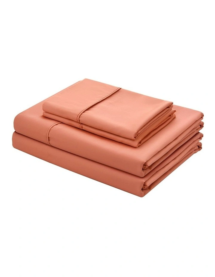 Bamboo Cotton Sateen Sheet Set 400TC in Clay image 6