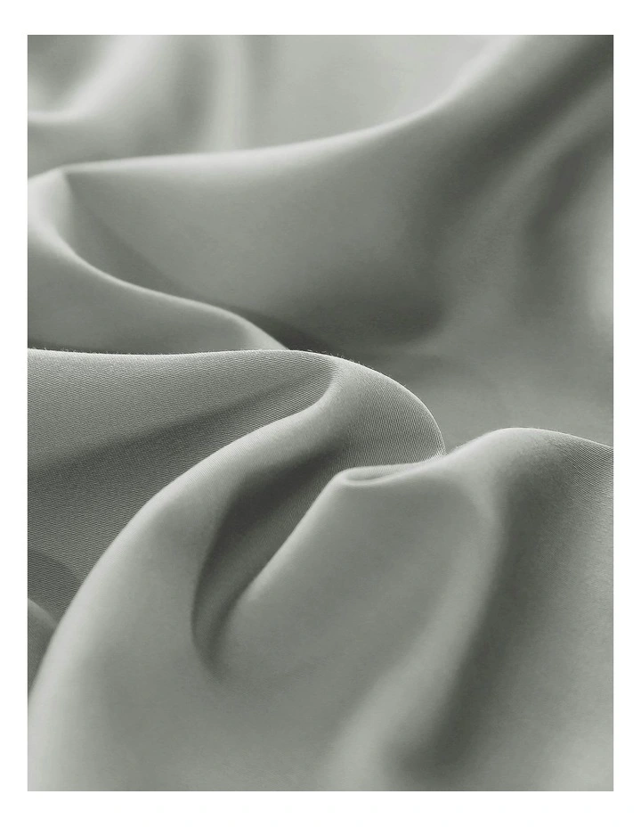 Bamboo Cotton Sateen Quilt Cover Set 400TC in Dove Grey image 2