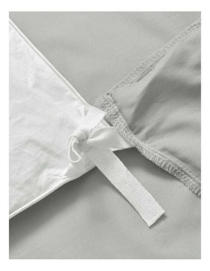 Bamboo Cotton Sateen Quilt Cover Set 400TC in Dove Grey image 4