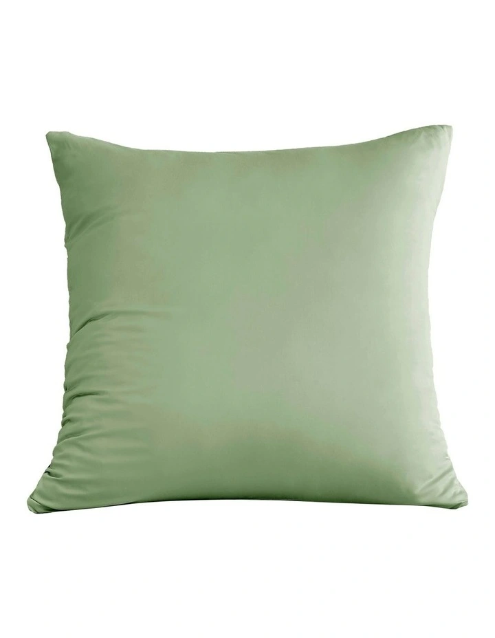 Bamboo Cotton Sateen Euro Pillowcase 400TC in Sage image 2