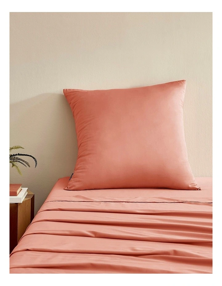 Bamboo Cotton Sateen Euro Pillowcase 400TC in Clay image 1