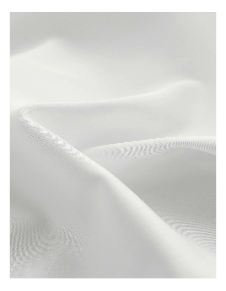 Bamboo Cotton Sateen Pillowcase Twin Pack 400TC in White image 3