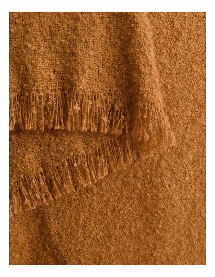Amelie Super Soft Boucle Throw in Ginger image 2