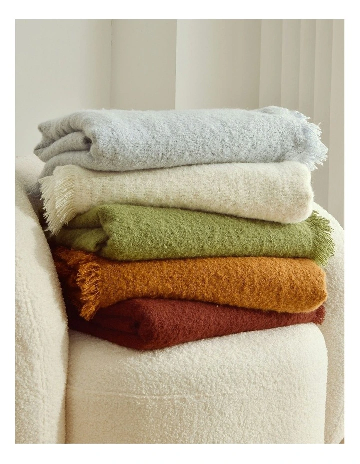 Amelie Super Soft Boucle Throw in Ginger image 3