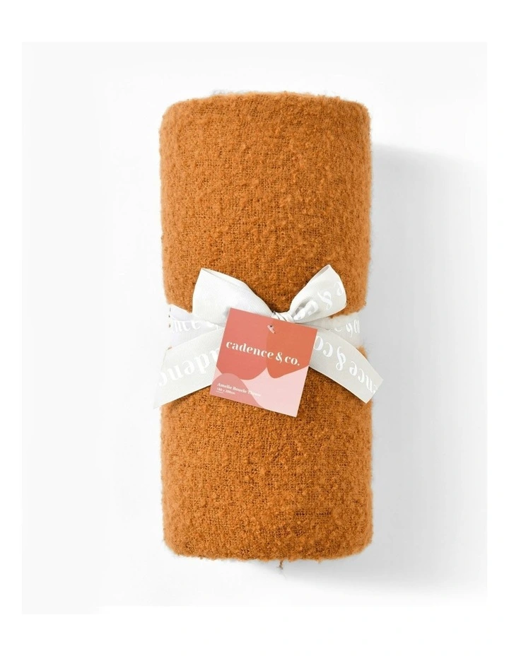 Amelie Super Soft Boucle Throw in Ginger image 4