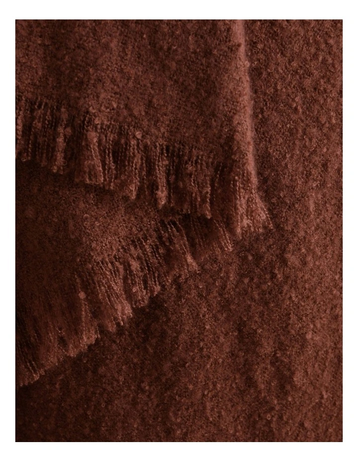 Amelie Super Soft Boucle Throw 130x170cm in Brick Red image 2
