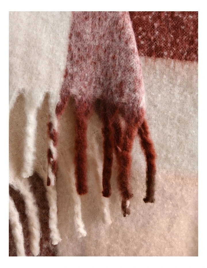 Sinclair Faux Mohair Check Throw 130x170cm in Multi image 2