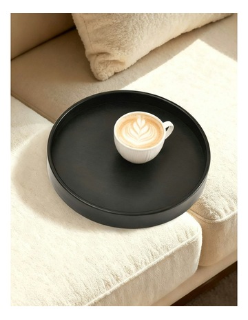 Sofit Bamboo Sofa Tray Table in Black