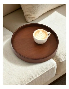 Sofit Bamboo Sofa Tray Table in Mahogany
