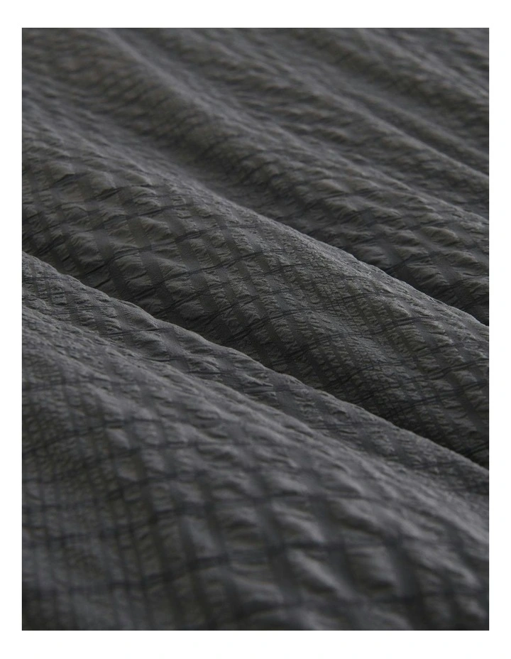 Ellis Seersucker Quilt Cover Set in Charcoal image 4