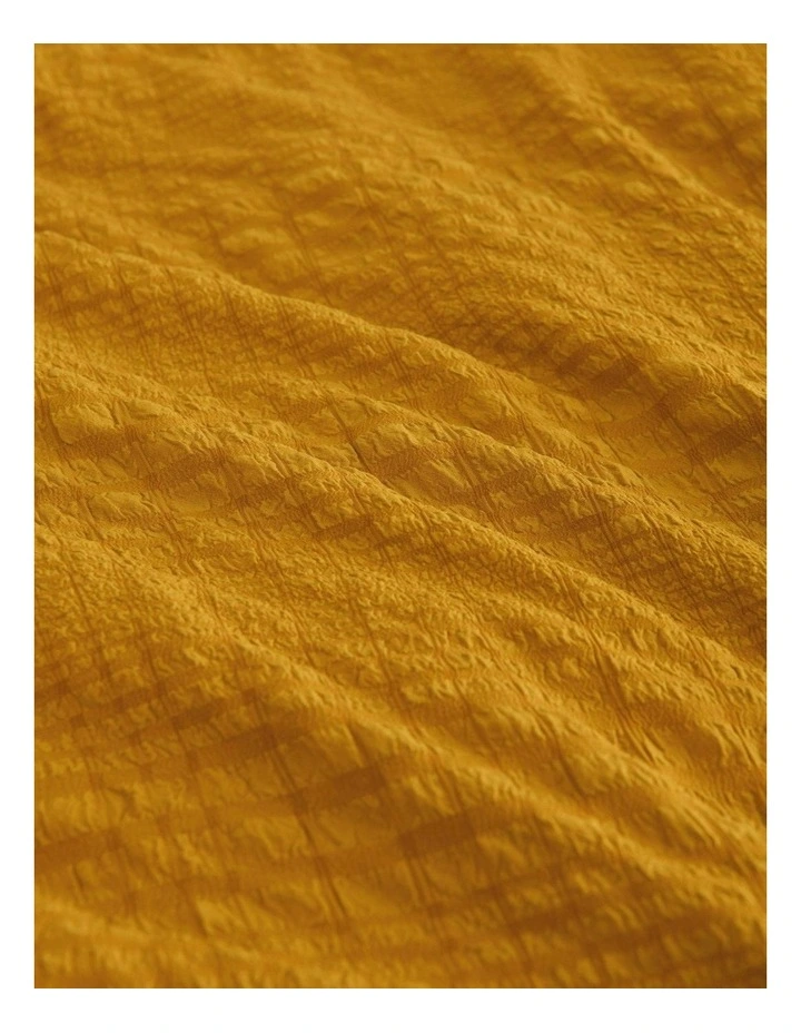 Ellis Seersucker Quilt Cover Set in Mustard image 4