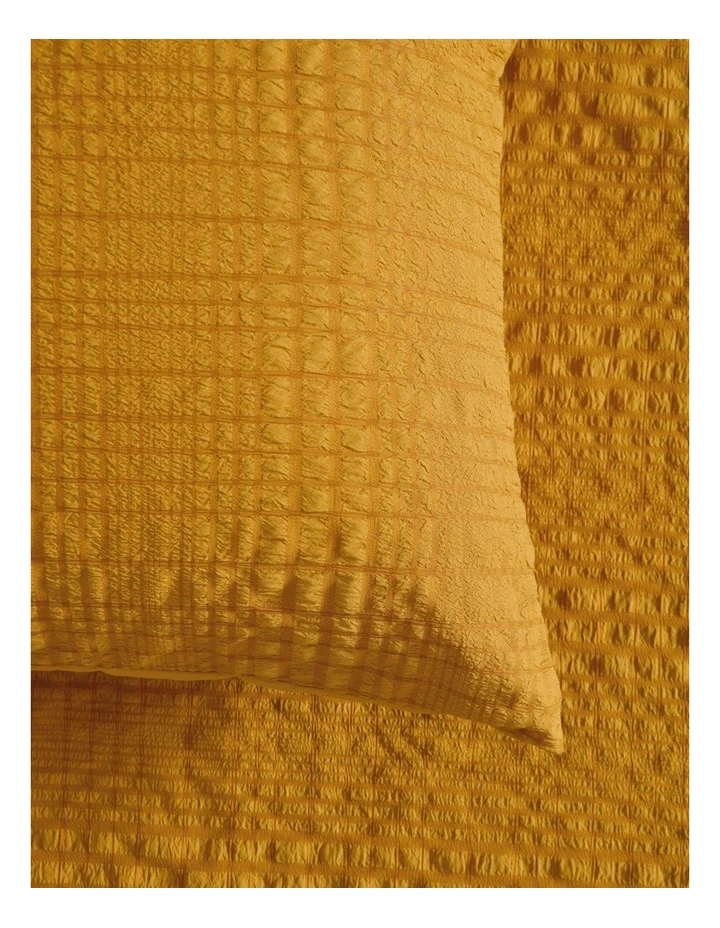 Ellis Seersucker Quilt Cover Set in Mustard image 5