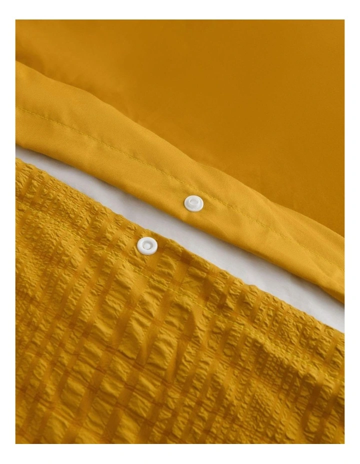 Ellis Seersucker Quilt Cover Set in Mustard image 6