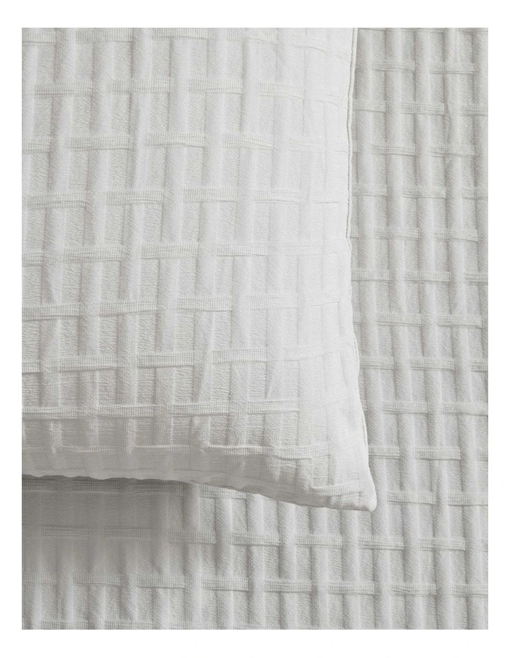 Aubrey Jacquard Quilt Cover Set in Dove Grey image 5