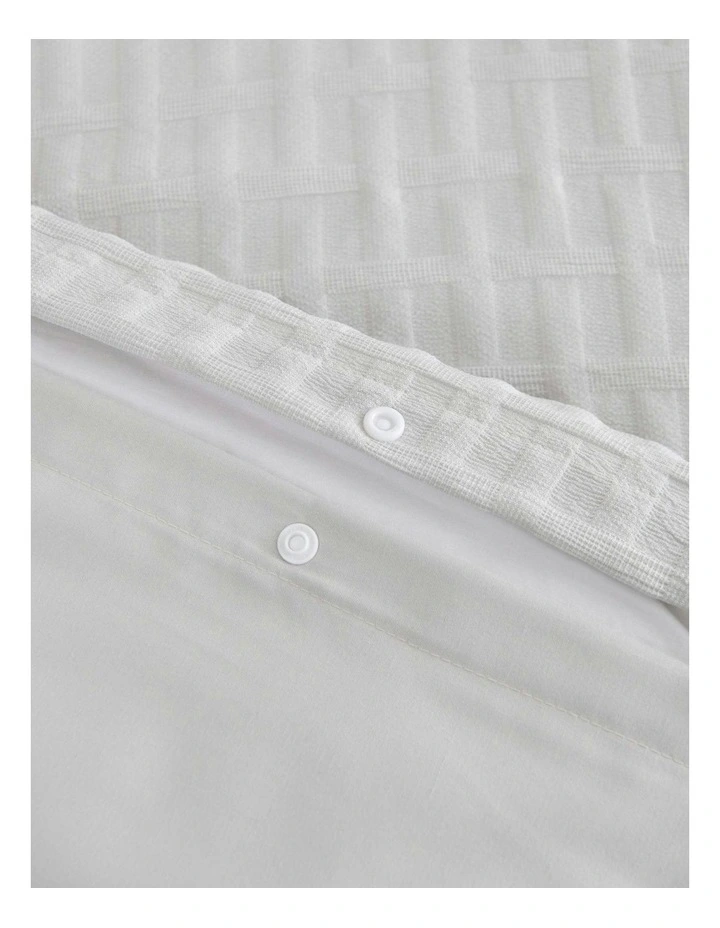 Aubrey Jacquard Quilt Cover Set in Dove Grey image 6