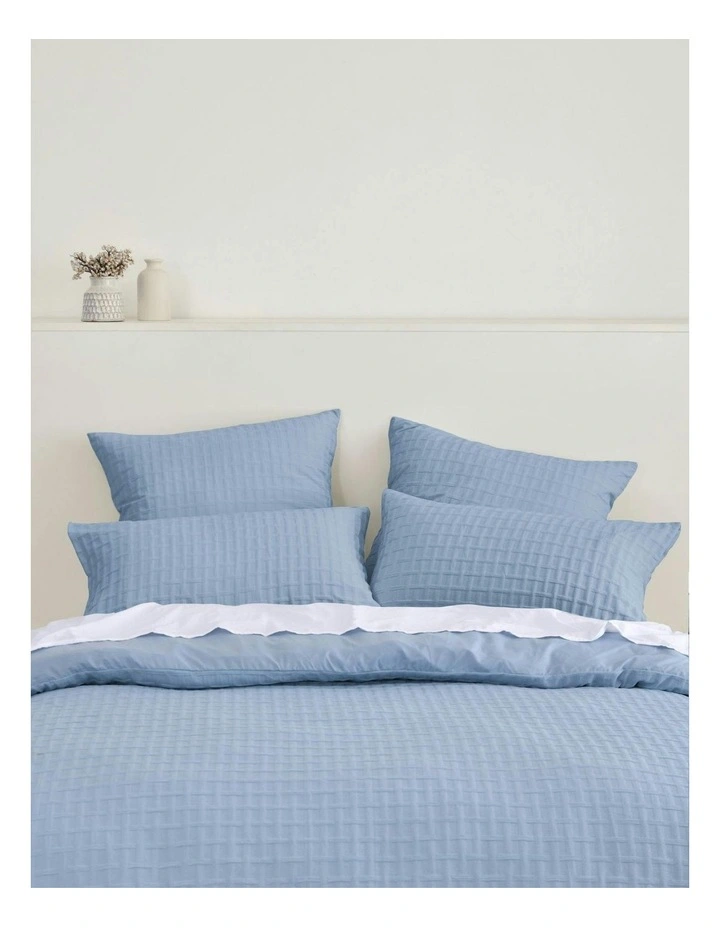 Aubrey Jacquard Quilt Cover Set in Cornflower image 3