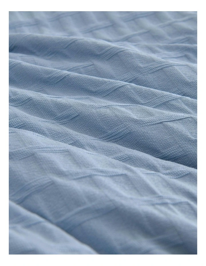 Aubrey Jacquard Quilt Cover Set in Cornflower image 4